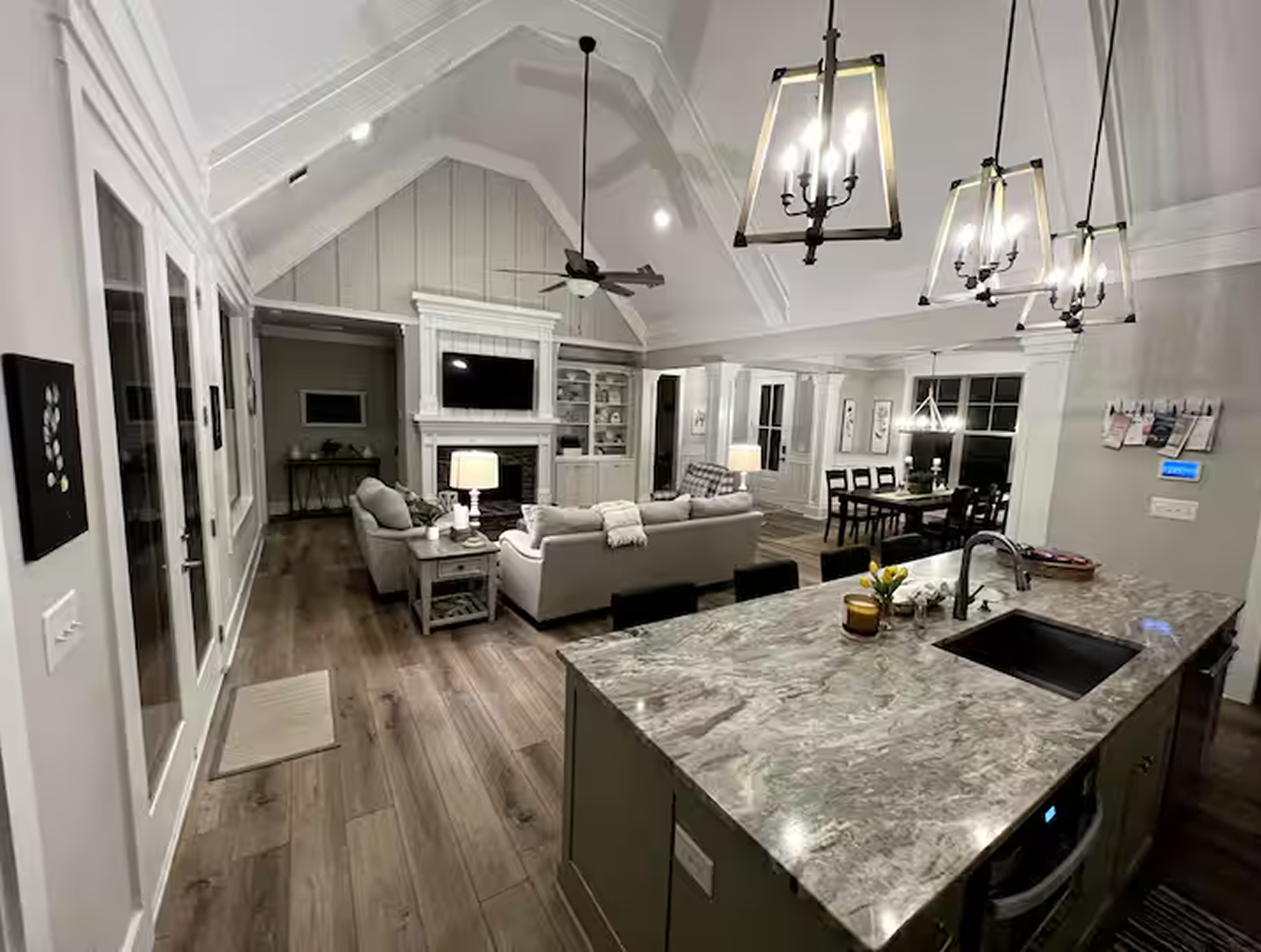 main kitchen and living room