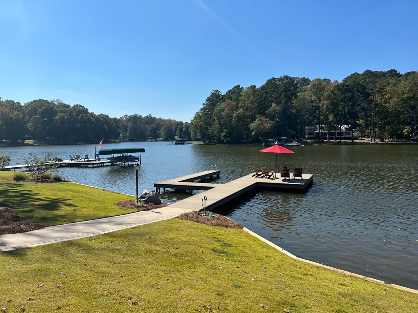 dock with lake view