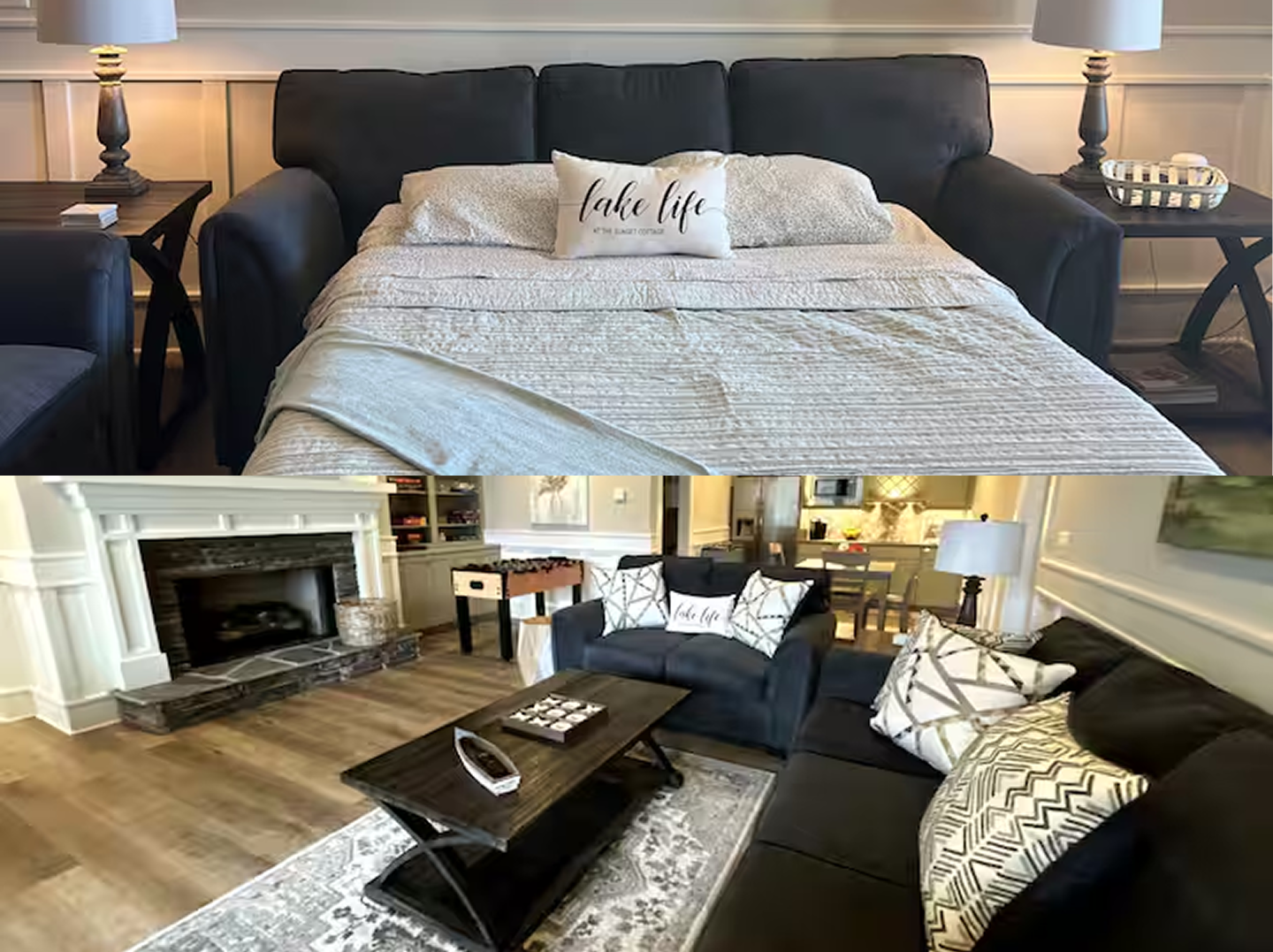 Sofa bed and couch